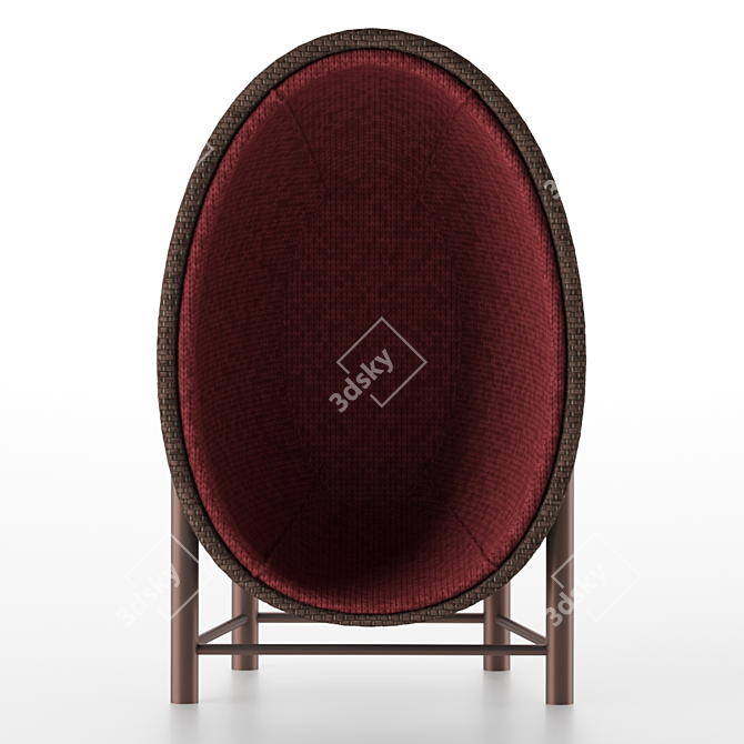 Outdoor Patio Chair: PBR High Quality 3D model image 2