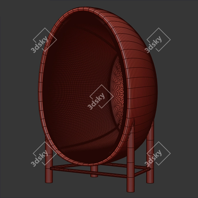 Outdoor Patio Chair: PBR High Quality 3D model image 5