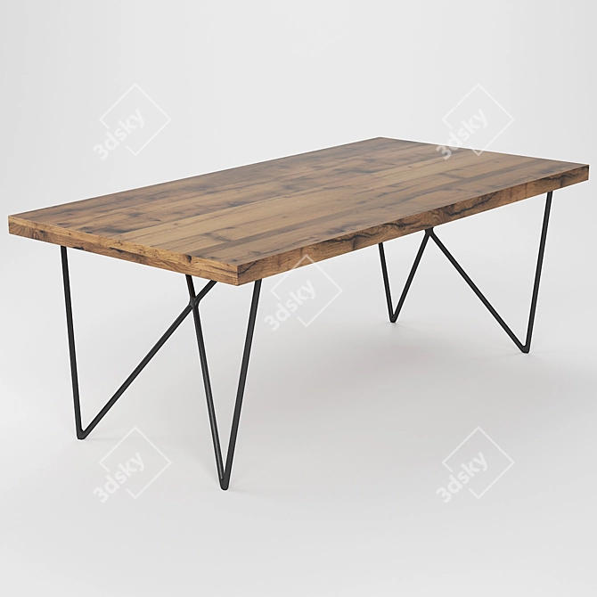 Modern Dining Table Set 3D model image 3