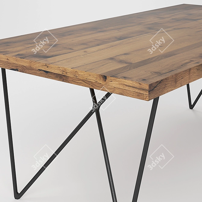 Modern Dining Table Set 3D model image 4