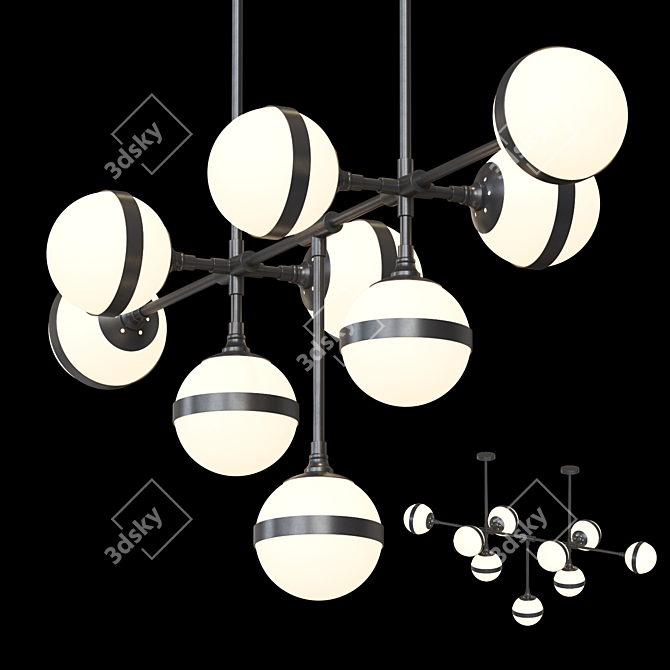 GIRA 9 Glass Pendant Lamp 3D model image 1