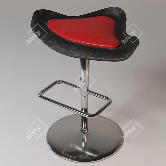 Contemporary Leather Chair 3D model image 1