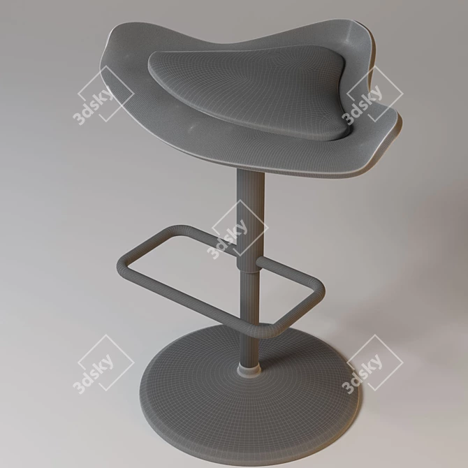 Contemporary Leather Chair 3D model image 4