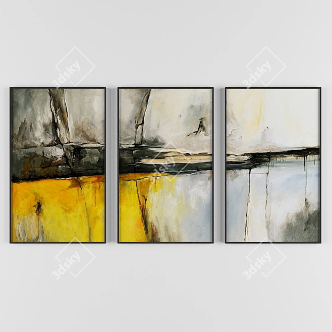 Abstract Landscape Art Painting 3D model image 1