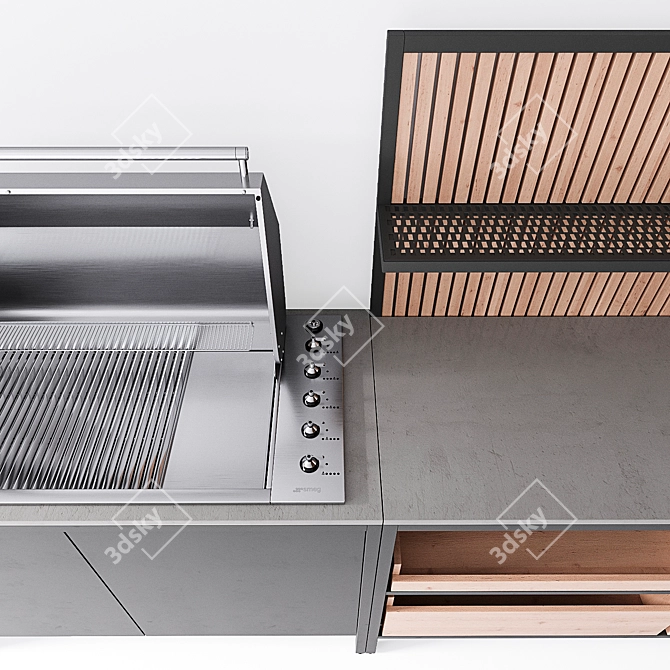 Kaufmann GrillKitchen: Ultimate Outdoor Cooking Solution 3D model image 3