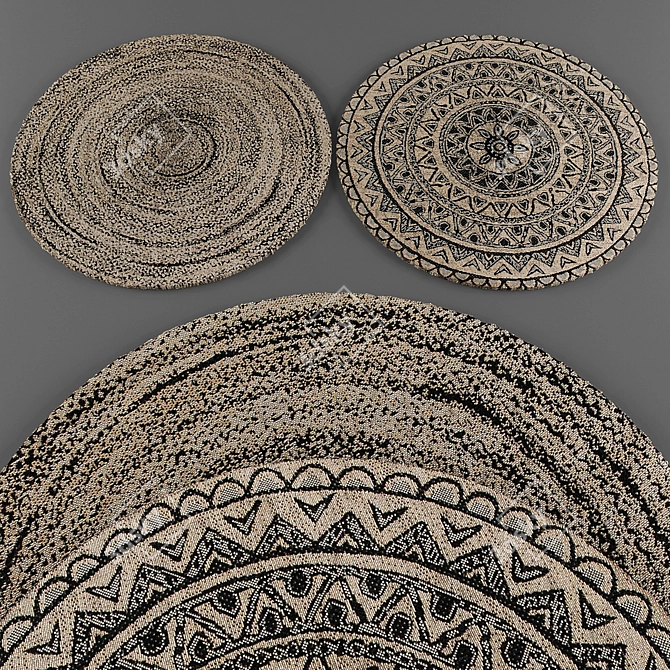 Circular Rug Collection 3D model image 1