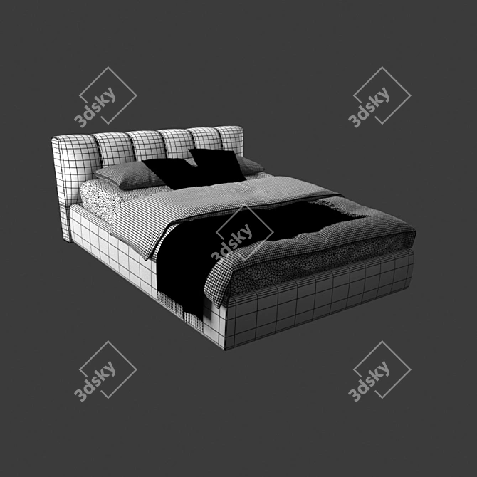 Sleek Warp Bed by Lema 3D model image 3
