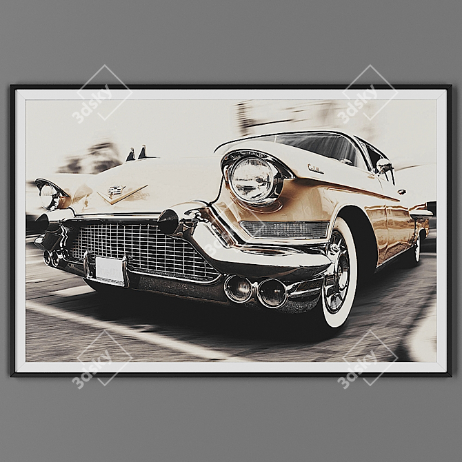 Elegant Black Framed Picture 3D model image 1