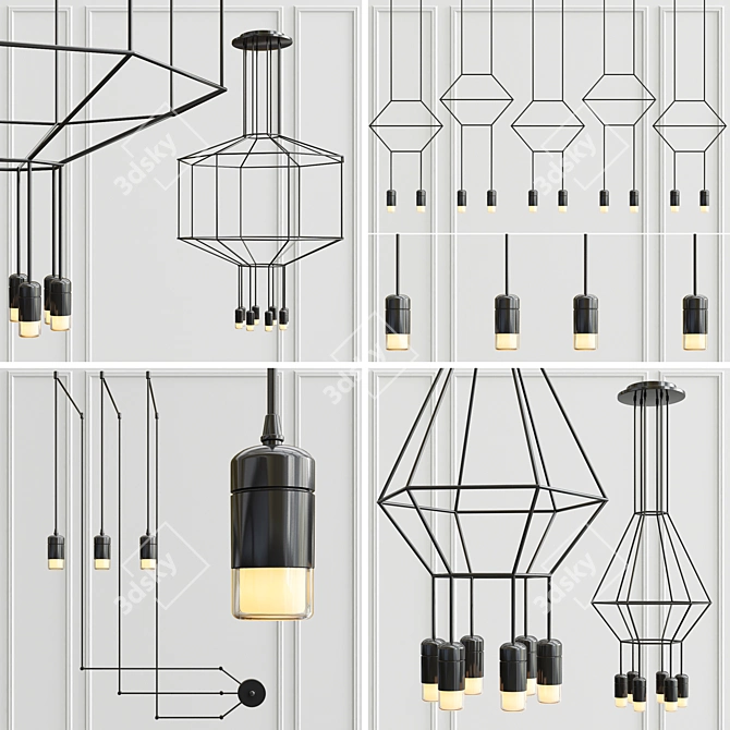 Wireflow Vibia: Stylish LED Suspension Lamp 3D model image 1