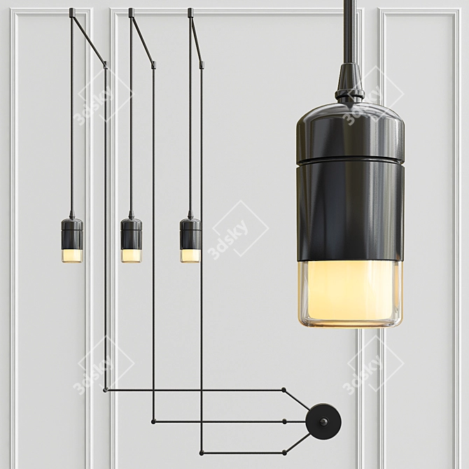 Wireflow Vibia: Stylish LED Suspension Lamp 3D model image 6