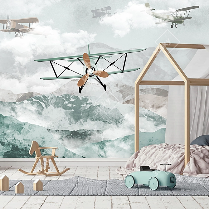 Airplane Adventure | Mountain Murals 3D model image 3