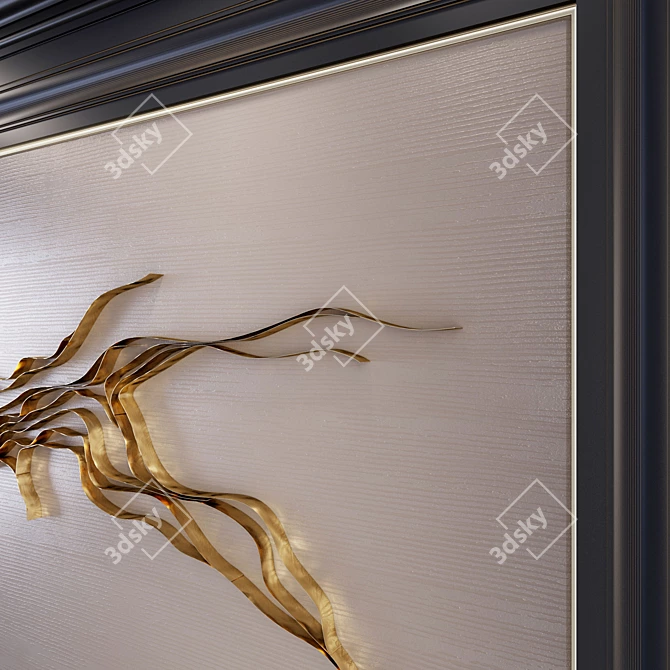 Waveform Metal Wall Art 3D model image 3