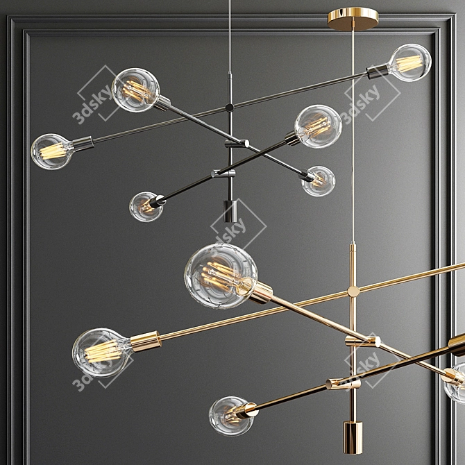 Floating Elegance: Mobile Chandelier 3D model image 1