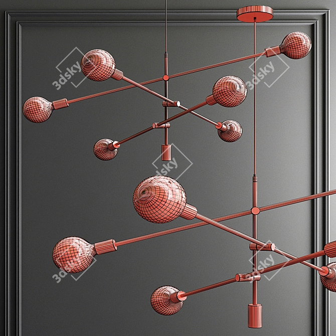 Floating Elegance: Mobile Chandelier 3D model image 2