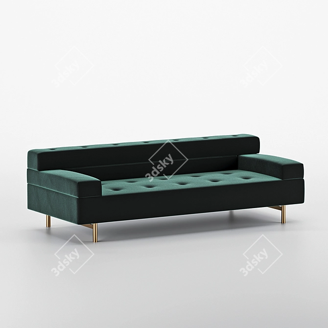 Sleek Daytona Sofa 3D model image 1