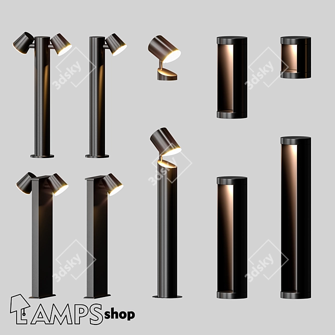 Versatile Street Lighting Pack: Sizes, Quality, and More 3D model image 4