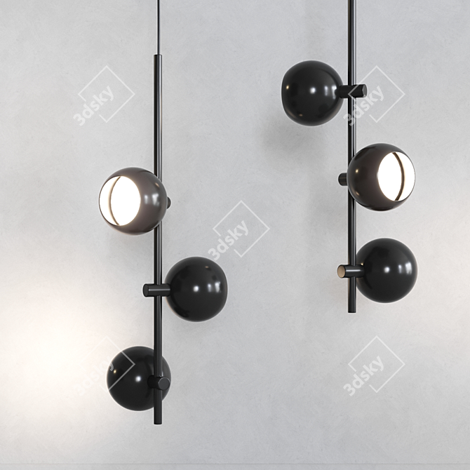 Elegant Pendant Lamp 3D model image 1