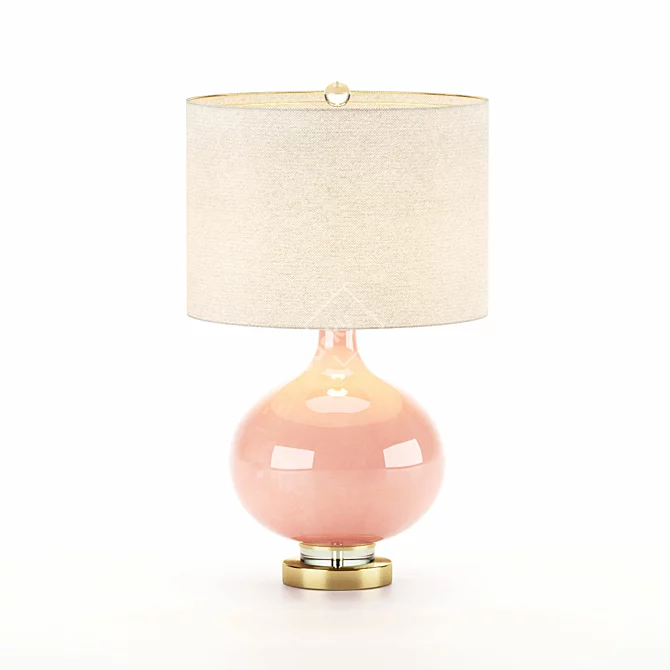 Contemporary Pink Table Lamp 3D model image 1