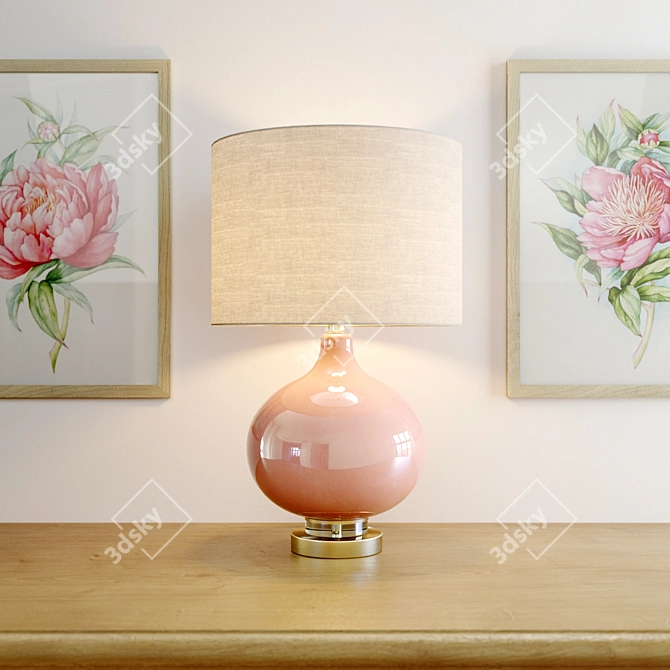 Contemporary Pink Table Lamp 3D model image 5