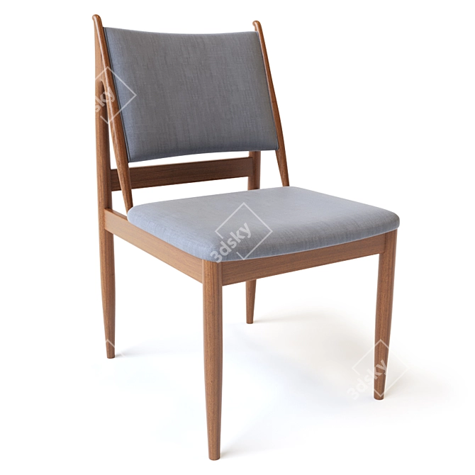 Eilif Organic Dining Chair 3D model image 1