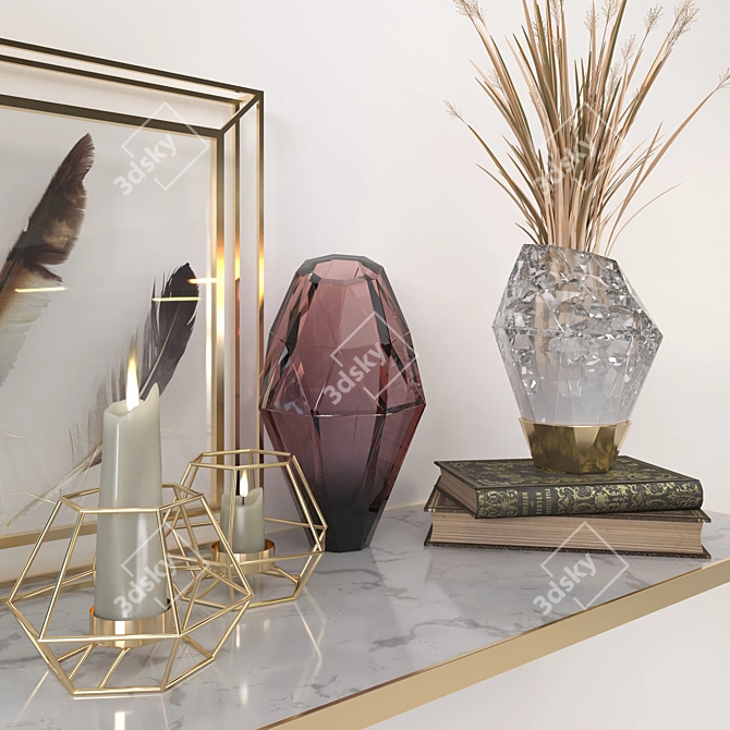 Gilded Luxe Decor Set: High Details 3D model image 2