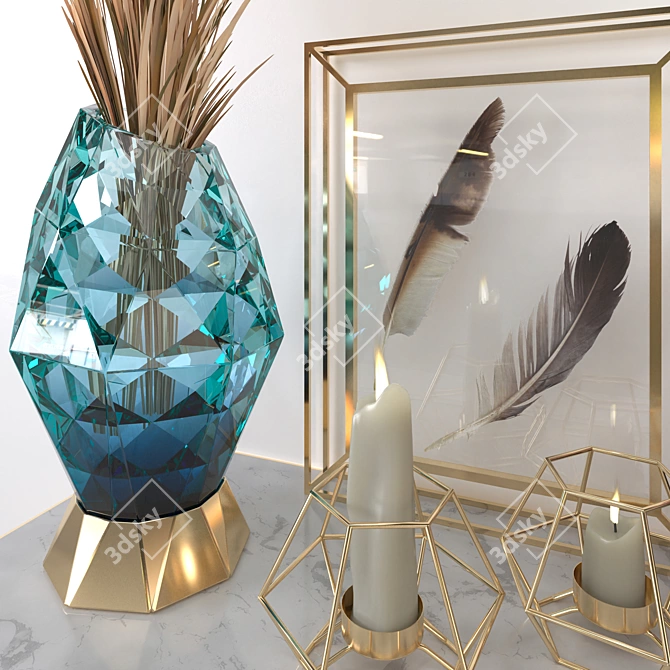 Gilded Luxe Decor Set: High Details 3D model image 3