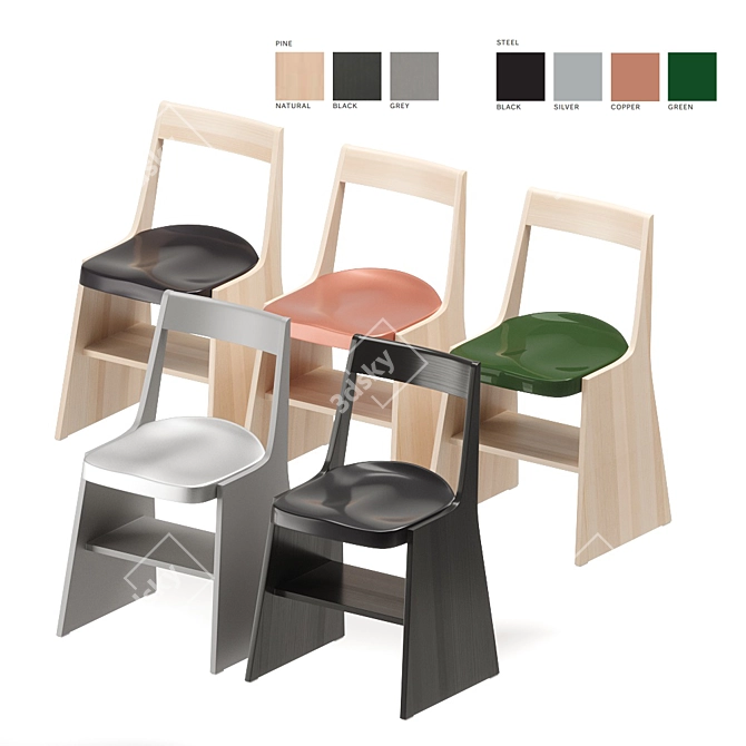 Fronda Chair with Storage | MATTIAZZI 3D model image 3