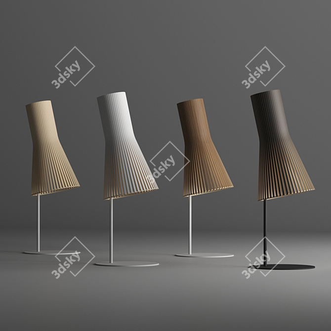 Sleek Birch Table Lamp 3D model image 1