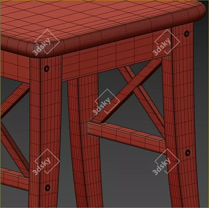 Elegant Ingatorp Dining Set 3D model image 11