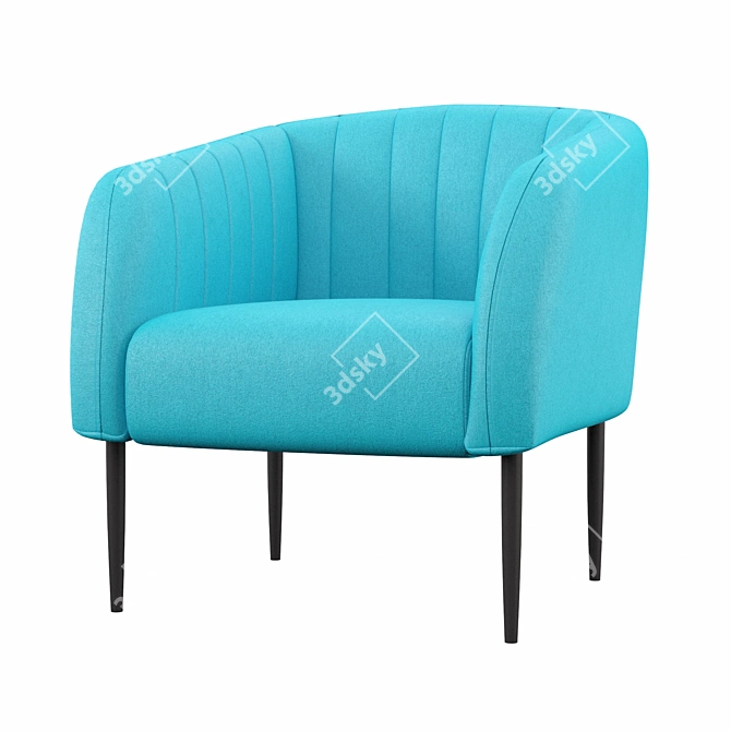 Sleek Lounge Accent Chair 3D model image 1