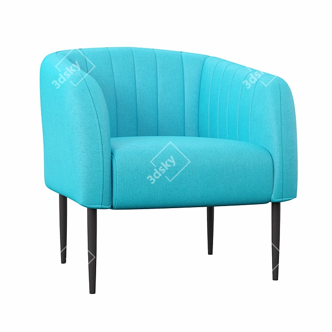 Sleek Lounge Accent Chair 3D model image 2