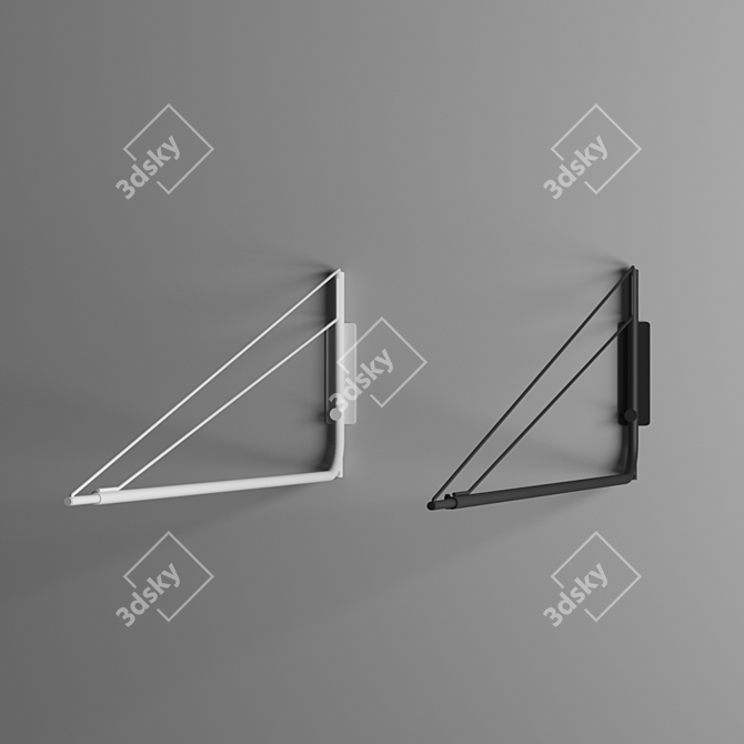 Sleek Adjustable Steel Pendant 3D model image 1