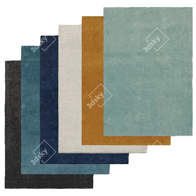 Renzo Cotton Shag Rug: Stylish and Cozy 3D model image 1