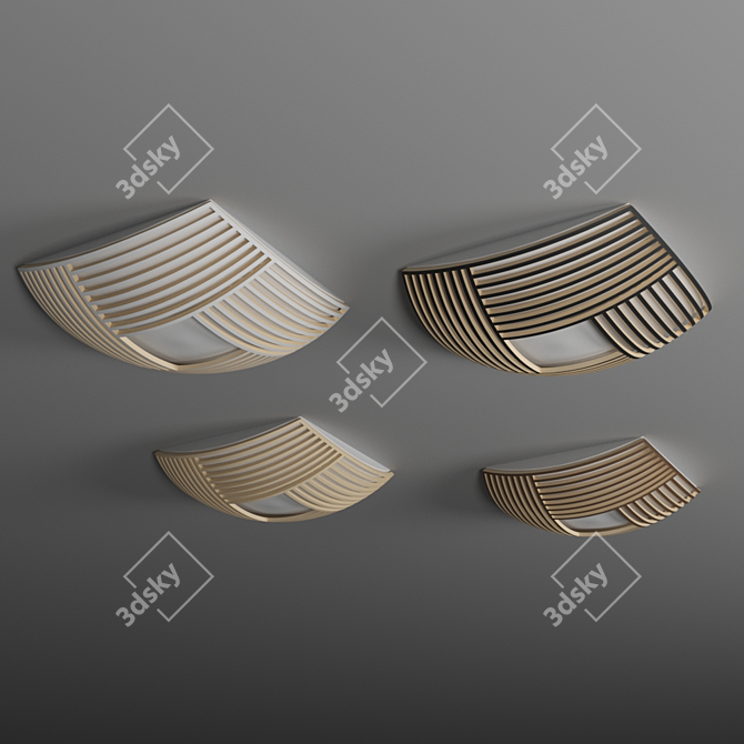 Sleek Secto Design Ceiling Lamp 3D model image 1