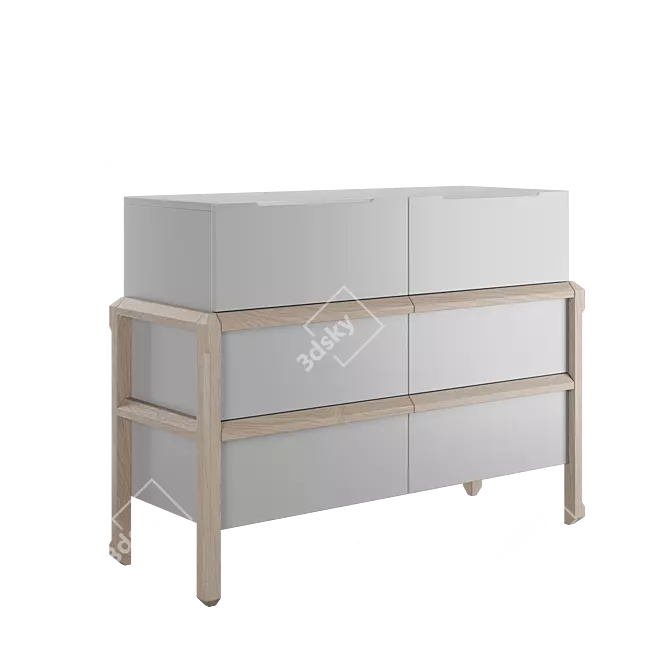 Mogus 6-Drawer Commode: Organize in Style! 3D model image 4