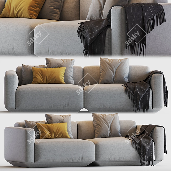  Versatile and Stylish Develius Modular Sofa 3D model image 1