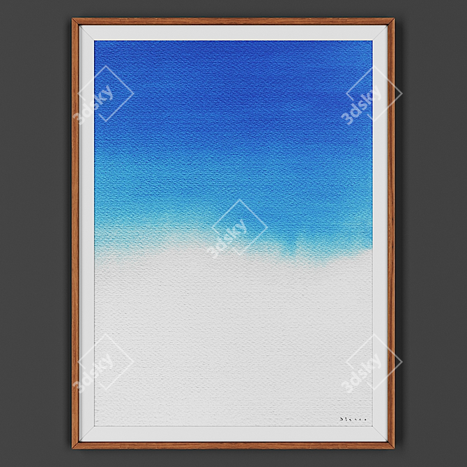 Wooden Framed Picture 3D model image 1