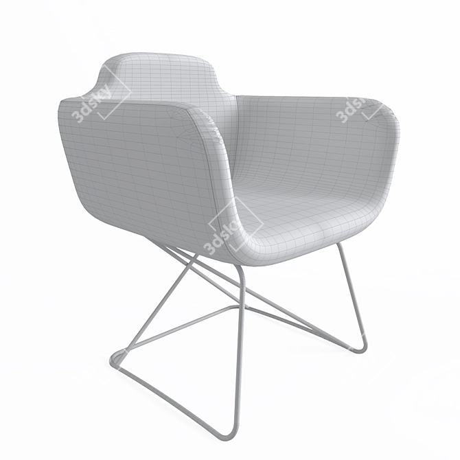 Modern Milan Armchair - 3 Trendy Colors 3D model image 5