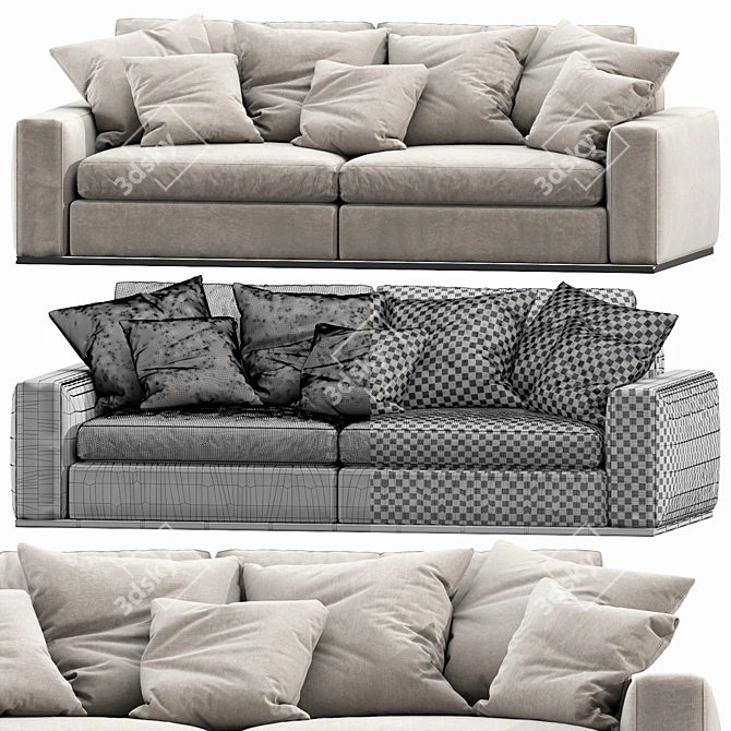 Elegant Flexform Beauty Sofa 3D model image 3