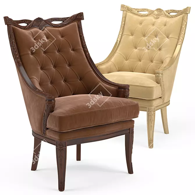 Elegant Tosconova Chloe Accent Chair 3D model image 1