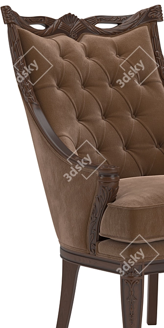 Elegant Tosconova Chloe Accent Chair 3D model image 4
