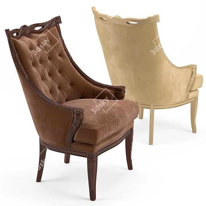 Elegant Tosconova Chloe Accent Chair 3D model image 7