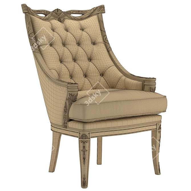 Elegant Tosconova Chloe Accent Chair 3D model image 10