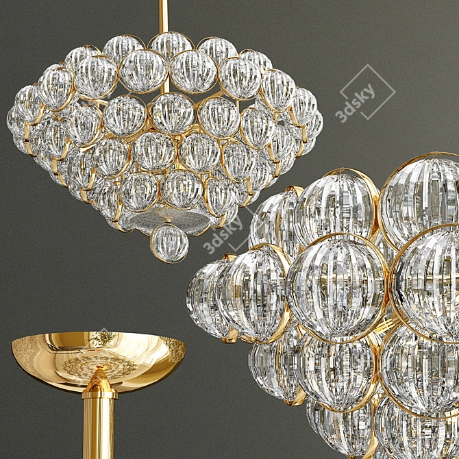 Exquisite Gold Ceiling Light | Atomos by Baroncelli 3D model image 1