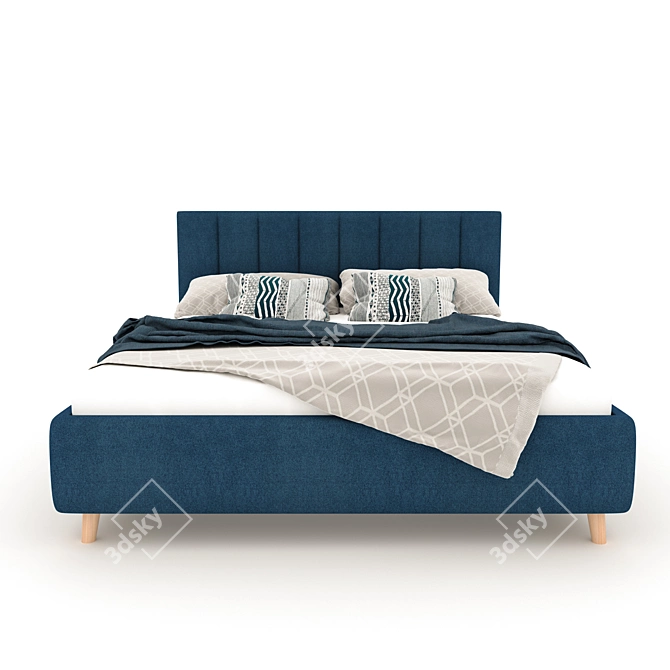 Alma Upholstered Bed with Storage 3D model image 1