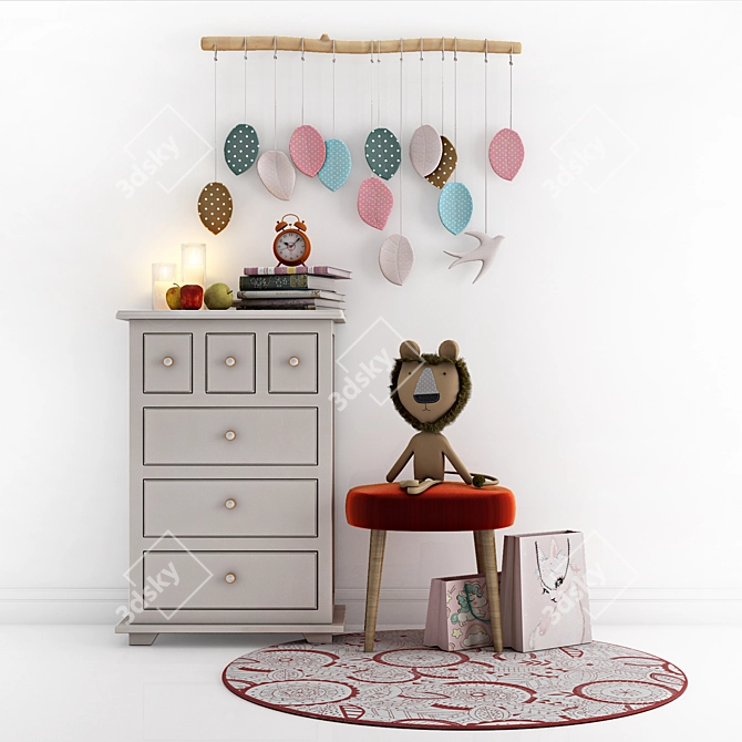 Adelina Kids' Furniture: Stylish and Functional 3D model image 1