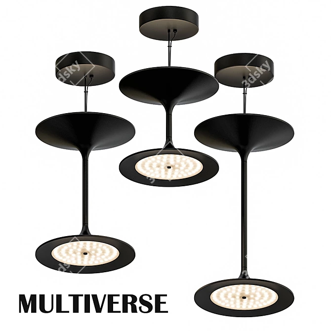 Cosmic Pendant Lamp: Multiverse 3D model image 1