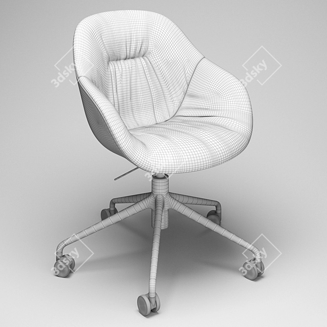 Elegant Leather Chair: HAY AAC-153 3D model image 4