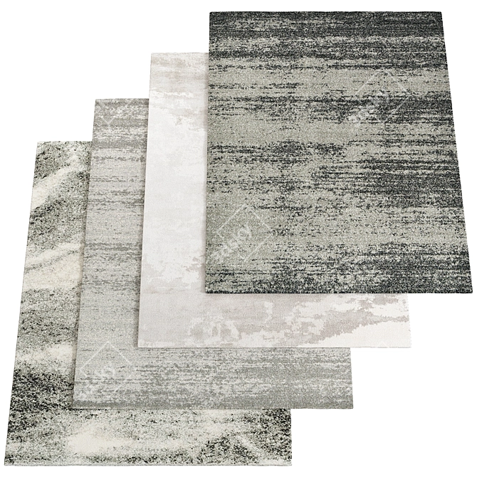 Plush Grey Carpet, 67in 3D model image 1