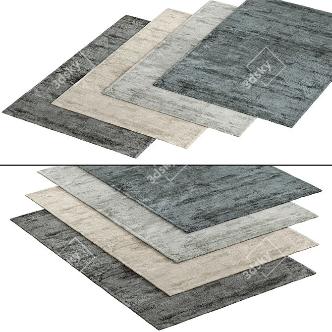 Luxury Shaggy Carpet: Soft & Stylish 3D model image 2